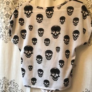 Charlotte Russe xl skull crop top
